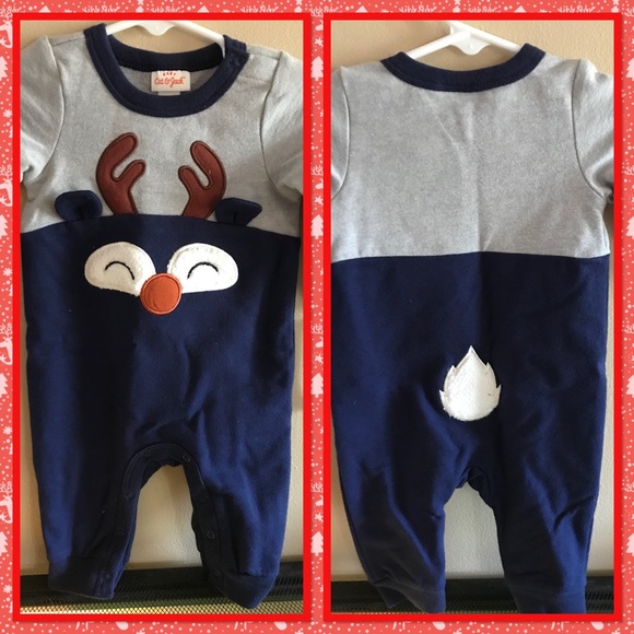 SOLD🦌Adorable One Piece Reindeer Romper🦌 - Picture 2 of 4
